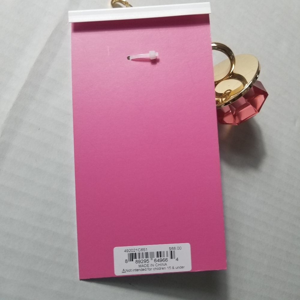 NWT BETSEY JOHNSON PINK BLING RING POP HANDBAG CHARM - Picture 7 of 10